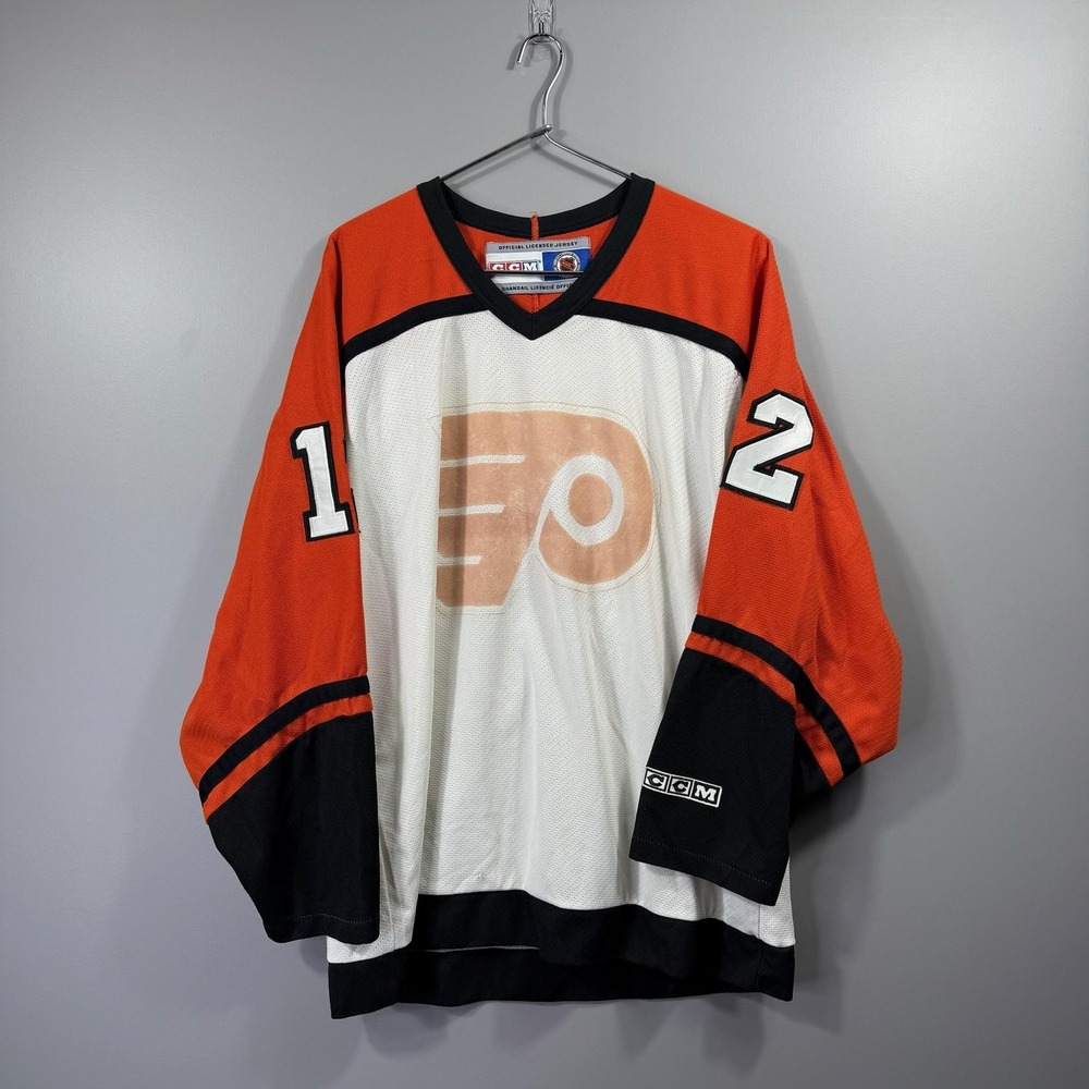 Vintage Philadelphia Flyers Jersey Mens Medium White NHL Hockey CCM Gagne 12